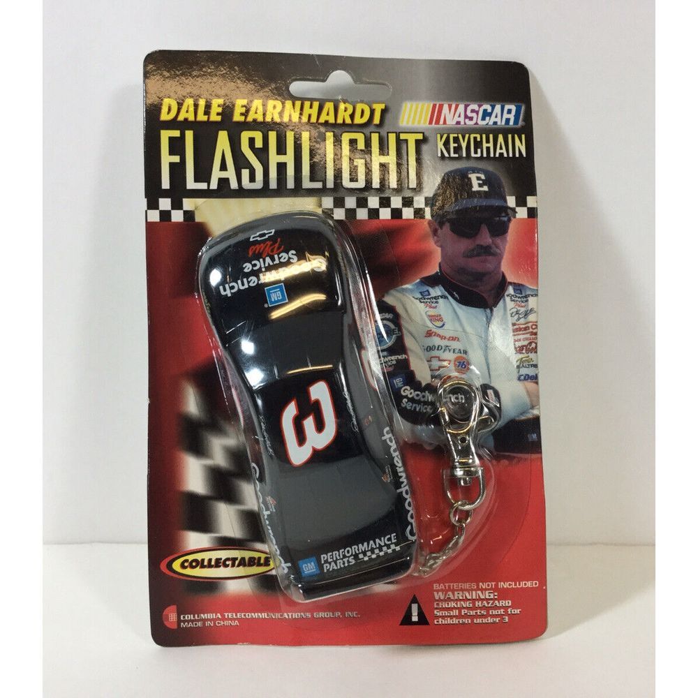 NASCAR Dale Earnhardt Sr Flashlight Keychain Goodwrench Service Plus 2000 New‎